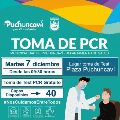 TOMA DE EXÁMENES PCR 