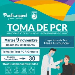 TOMA DE MUESTRAS PCR EN LA COMUNA