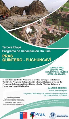 TERCERA ETAPA PROGRAMA DE CAPACITACIÓN ON LINE PRAS QUINTERO – PUCHUNCAVÍ