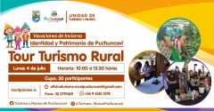 TOUR TURISMO RURAL LUNES 4 DE JULIO, VACACIONES DE INVIERNO “IDENTIDAD Y PATRIMONIO DE PUCHUNCAVÍ”