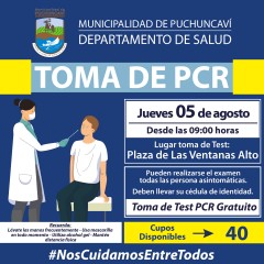 TOMA MUESTRAS PCR EN LAS VENTANAS
