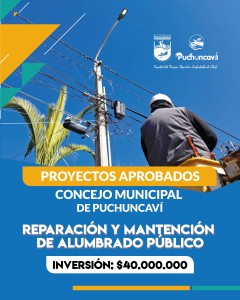 PUCHUNCAVÍ INVERTIRÁ EN MEJORAS AL ALUMBRADO PÚBLICO