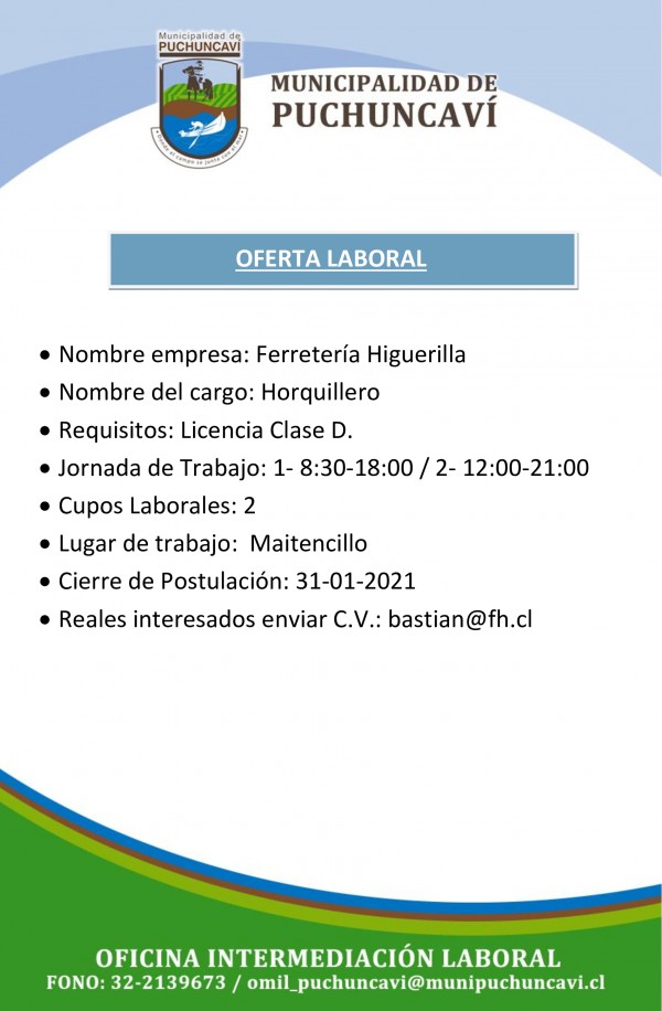 Oferta Laboral