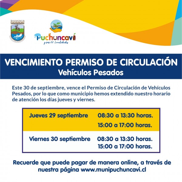AMPLÍAN PLAZO DE ATENCIÓN PARA OBTENER PERMISO DE CIRCULACIÓN DE VEHÍCULOS PESADOS