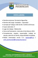 OFERTA LABORAL: VENDEDOR - REPONEDOR