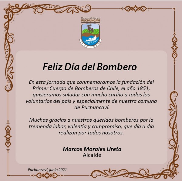 FELIZ DÍA DEL BOMBERO