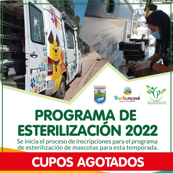 CUPOS AGOTADOS PARA ESTERILIZACIÓN DE MASCOTAS