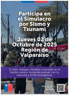 SENAPRED INFORMA DE SIMULACRO DE SISMO Y TSUNAMI PARA EL MES DE OCTUBRE