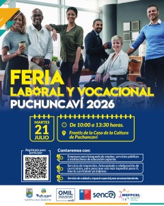 YA COMENZÓ LA CUENTA REGRESIVA PARA LA FERIA LABORAL Y VOCACIONAL PUCHUNCAVÍ 2026